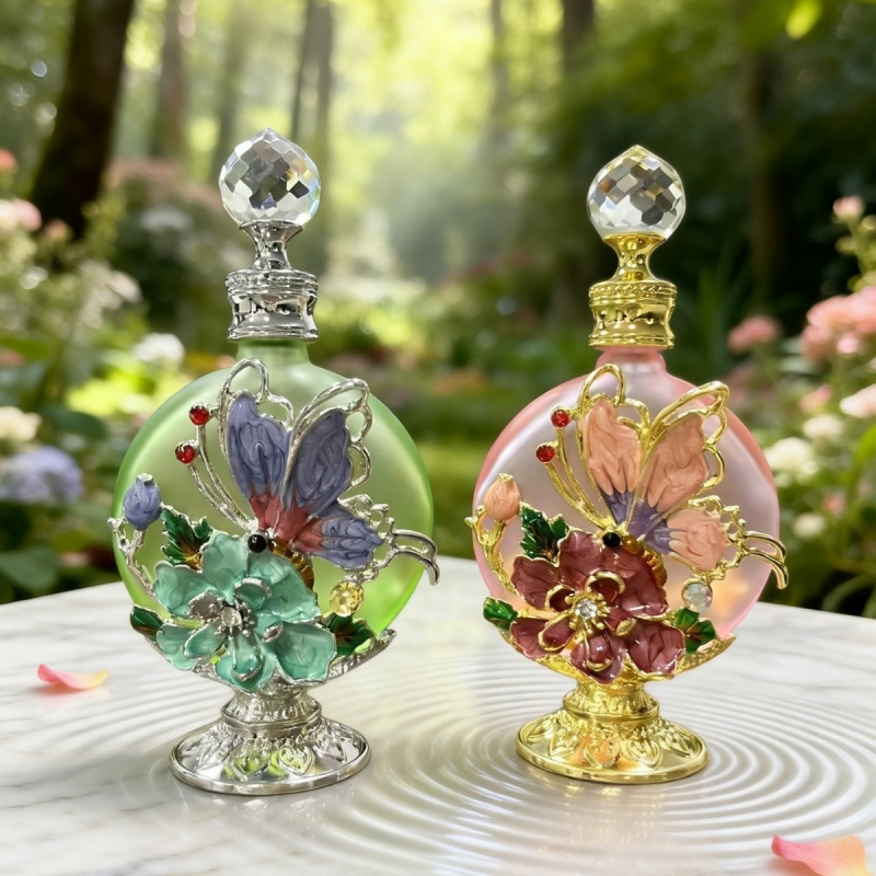 4개입 빈 향수병 에나멜 나비 모양 골드 베이스 다이아 - Perfume Fragrance Base 리뷰 및 가격